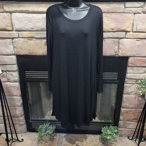 Himone black long sleeve dress w/pockets Size XL
